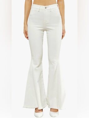 NWT REVEROF White High-Waist Flare Jeans